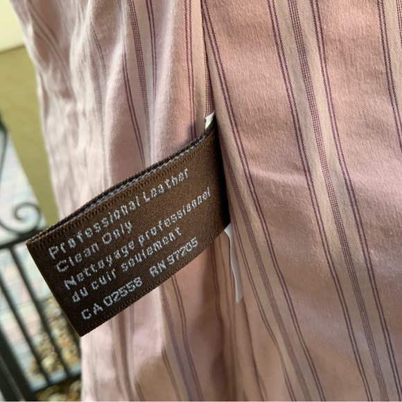 Genuine leather Danier Women's Pink Blazer - Picture 10 of 12